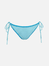 Woman crochet swim briefs