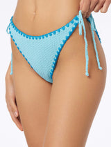 Woman crochet swim briefs