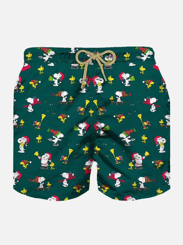 Man light fabric swim shorts with Snoopy Padel print | SNOOPY - PEANUTS™ SPECIAL EDITION