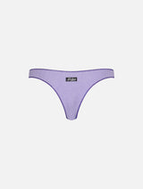 Woman lilac lurex cheeky swim briefs Naomi