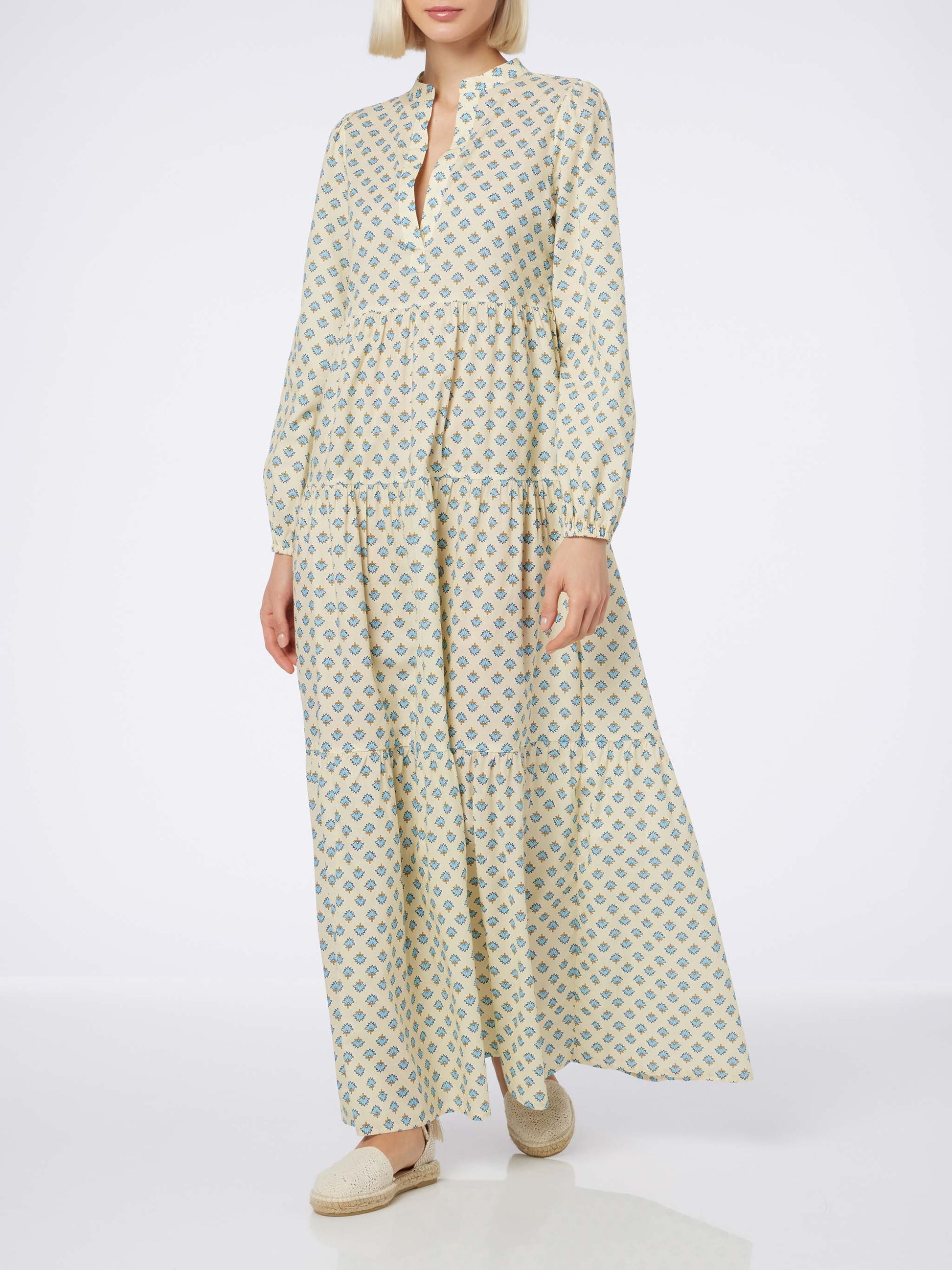 Woman cotton voile maxi dress Nadja S Woman cotton voile maxi dress Nadja S