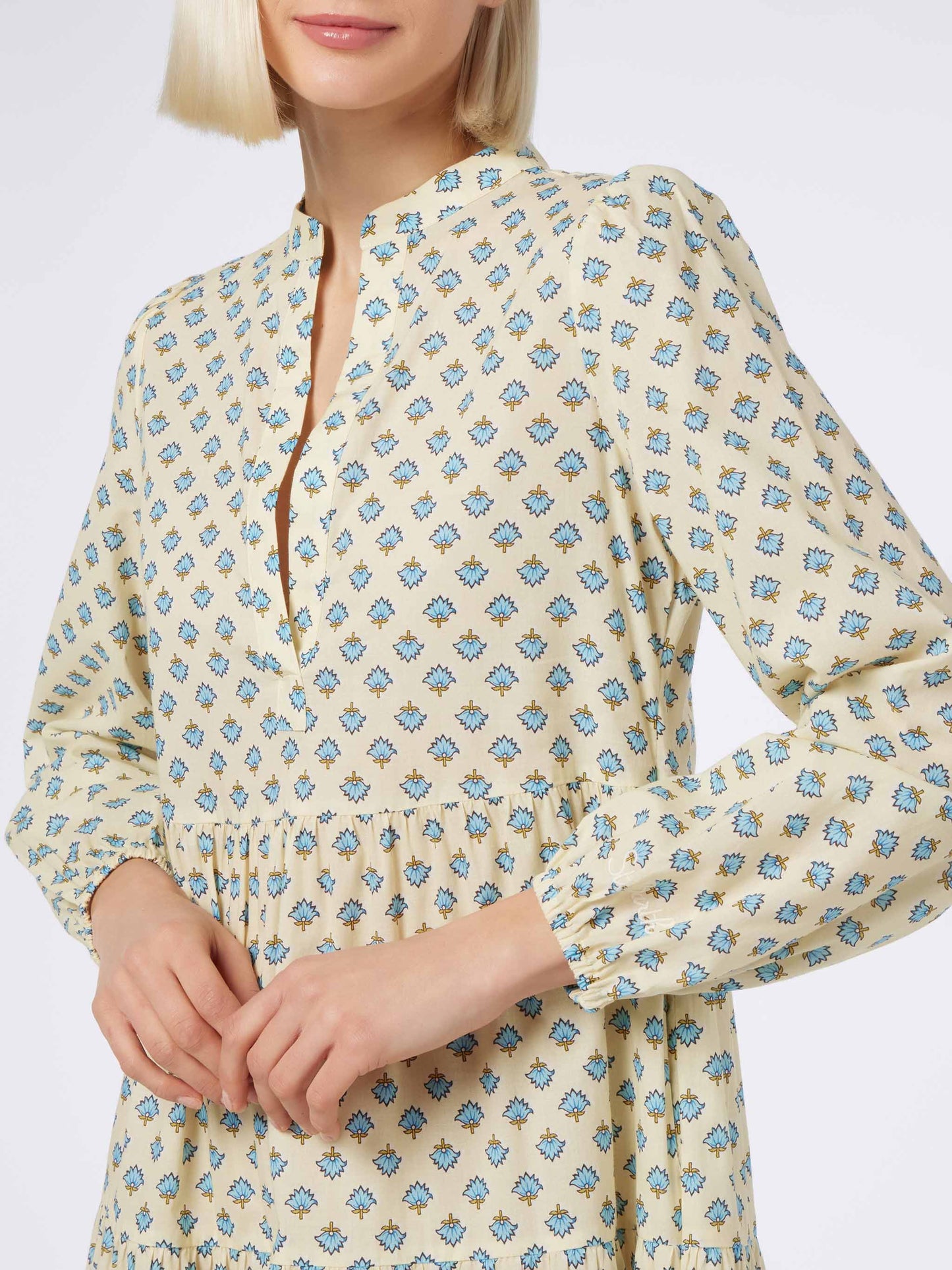 Damen-Maxikleid aus Baumwoll-Voile Nadja