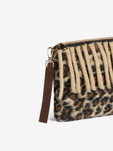 Parisienne blanket crossbody pouch bag with animalier print