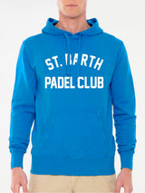 Herren-Kapuzenpullover aus Baumwolle mit St. Barth Padel Club-Aufdruck