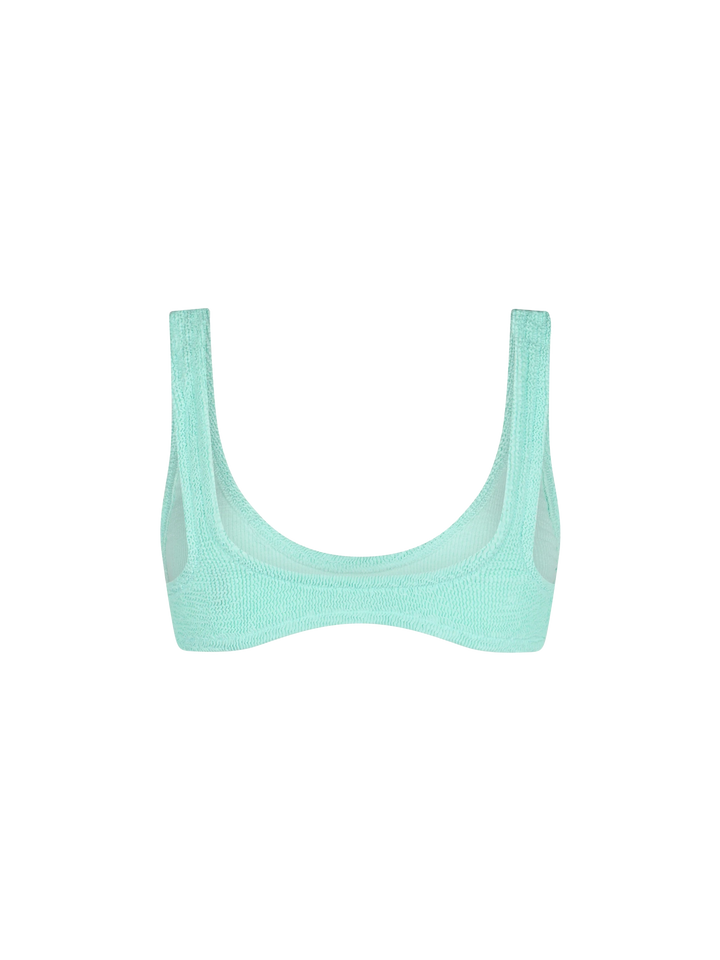Bralette piccola crinkle da donna verde salvia Pamy