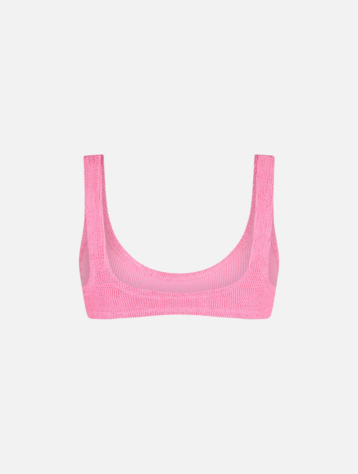 Bralette da donna rosa micro crinkle Pamy