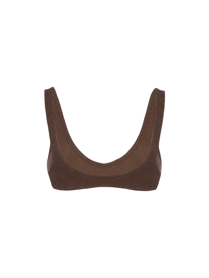 Bralette da donna marrone stropicciato Pamy