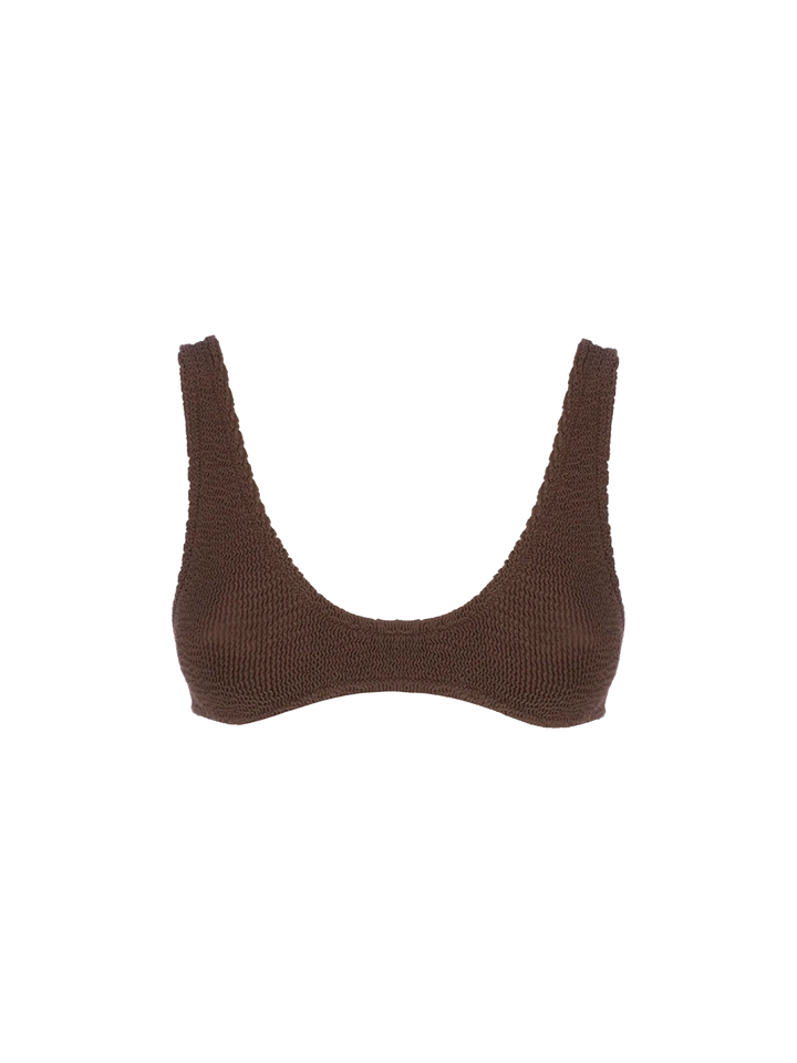 Bralette da donna marrone stropicciato Pamy