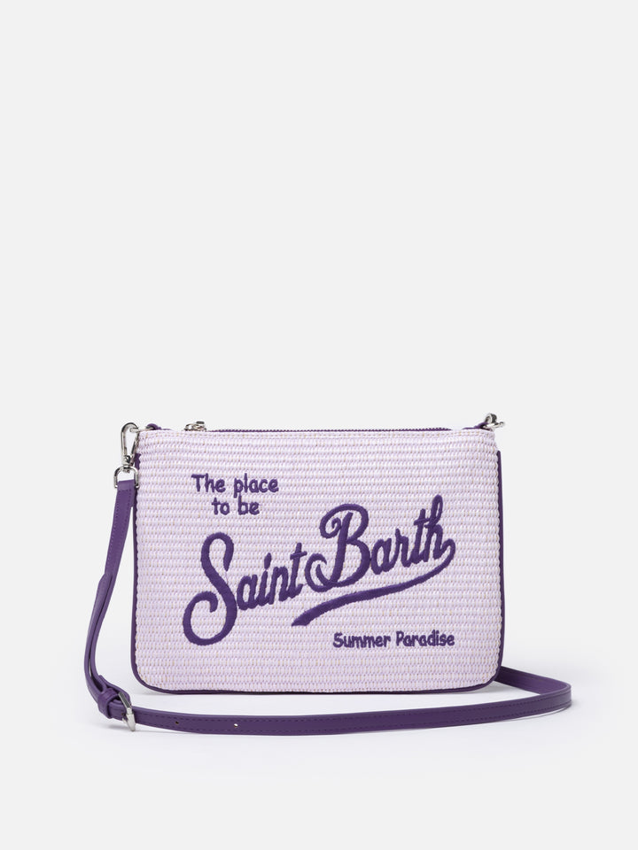 Fliederfarbene Parisienne-Strohclutch