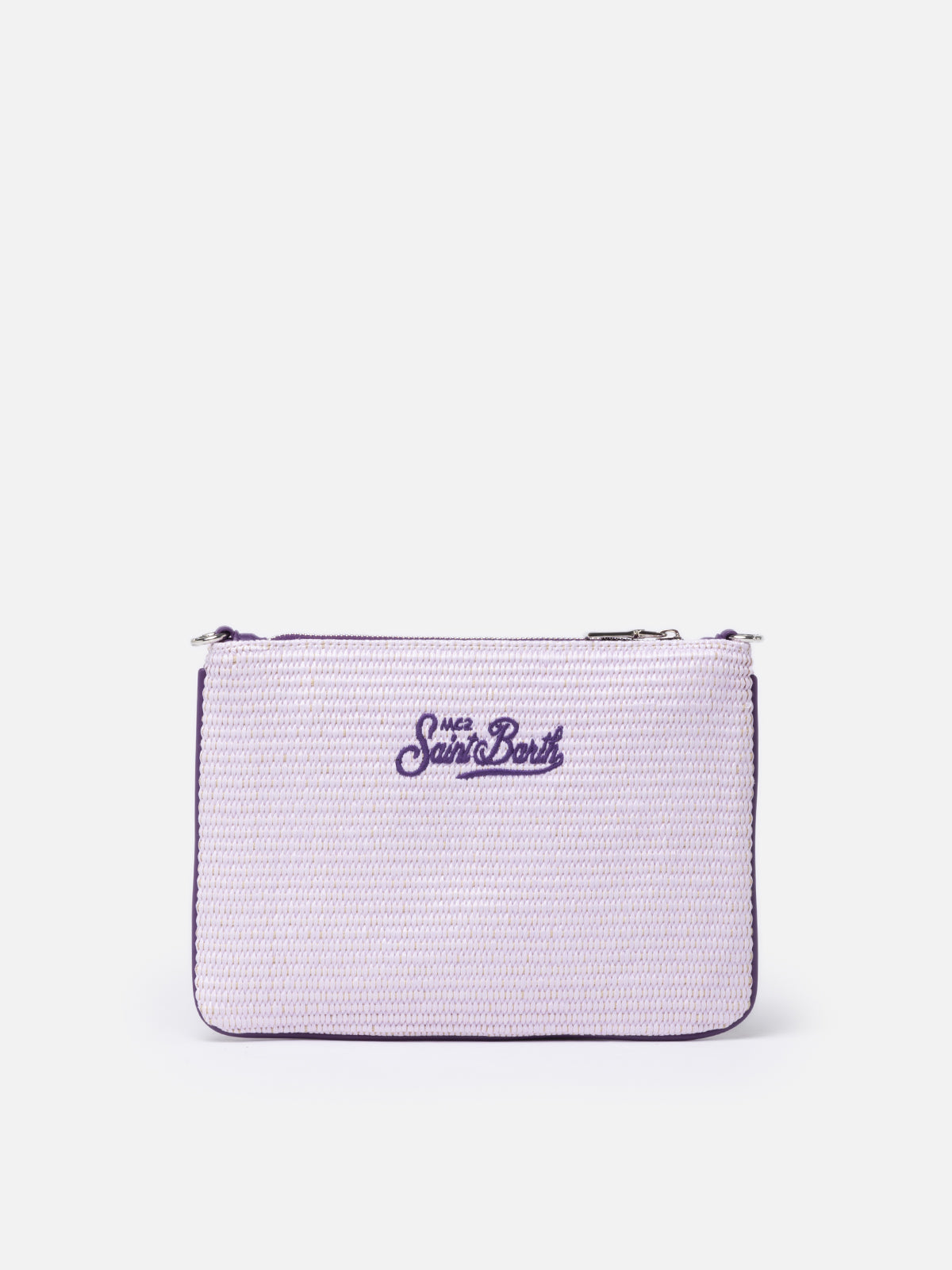 Fliederfarbene Parisienne-Strohclutch