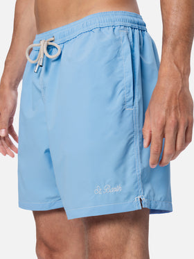 Sky blue classic light swim shorts Patmos - MC2 Saint Barth