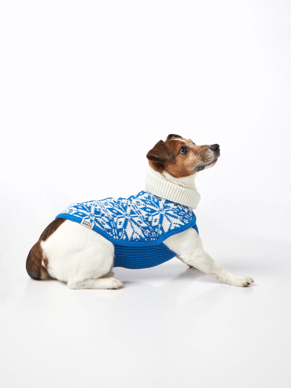 Dog sweater with nordic jacquard