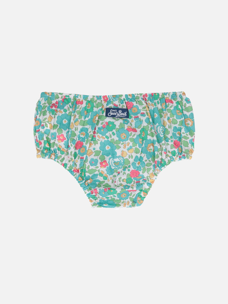 Bloomer per neonata Pimmy con stampa Betsy | REALIZZATO CON TESSUTO LIBERTY