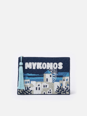Perlenbeutel mit Mykonos-Muster