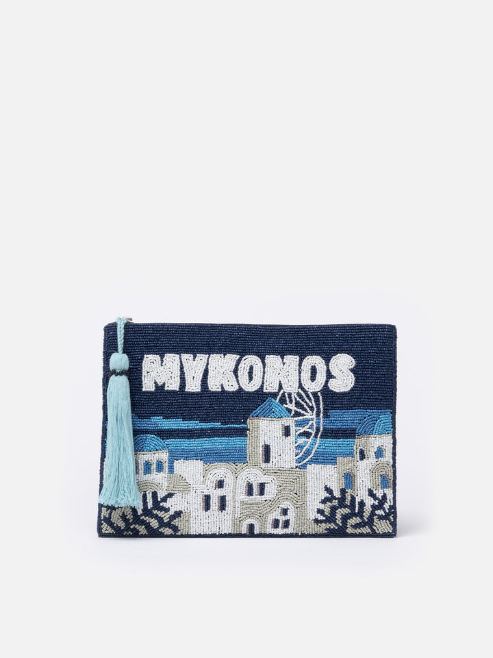 Perlenbeutel mit Mykonos-Muster