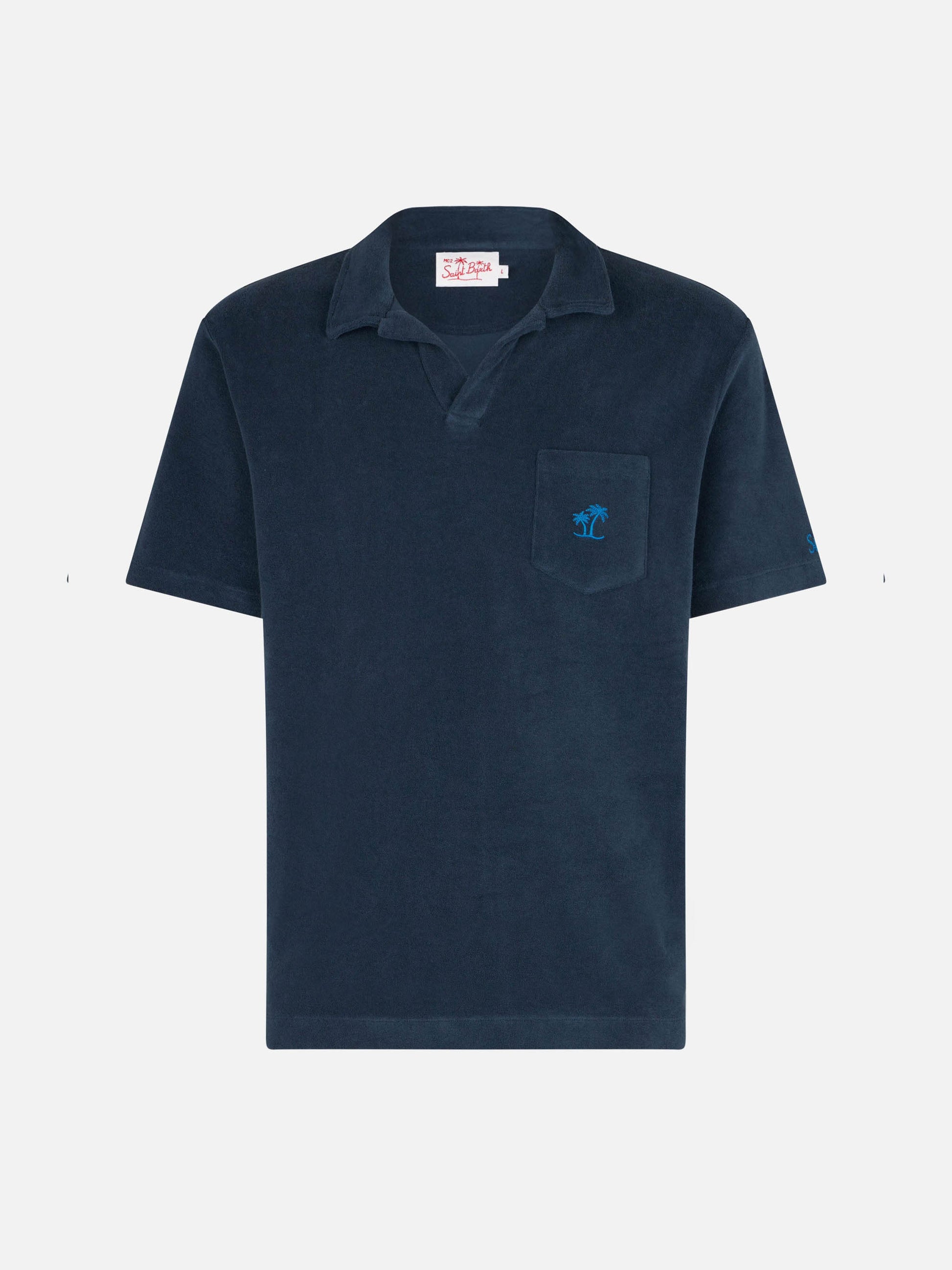 Boy navy blue terry polo Powel - MC2 Saint Barth