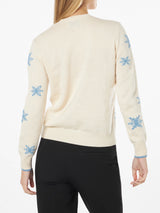 Woman crewneck sweater with Per Rompere il Ghiaccio embroidery