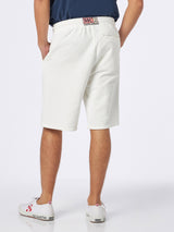 Man white cotton bermuda