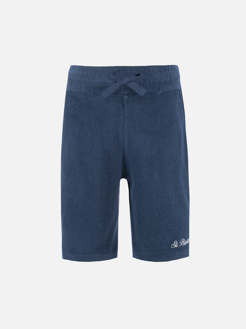 Jungen marineblaue Frottee-Bermudashorts Randle Jr