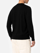 Man Regent black merino wool sweater