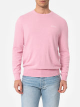 Man pink cashmere blend crewneck sweater Regent