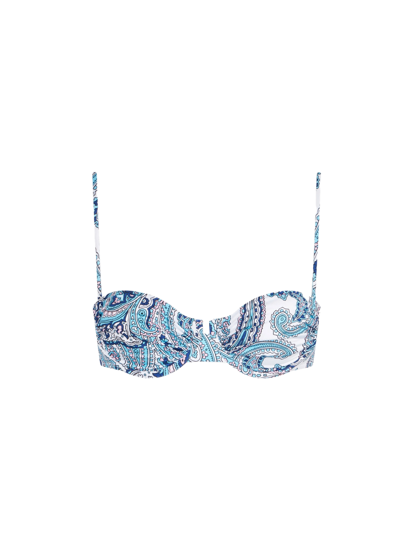 Woman underwired bralette with paisley print