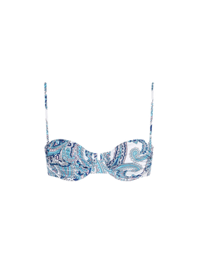 Woman underwired bralette with paisley print