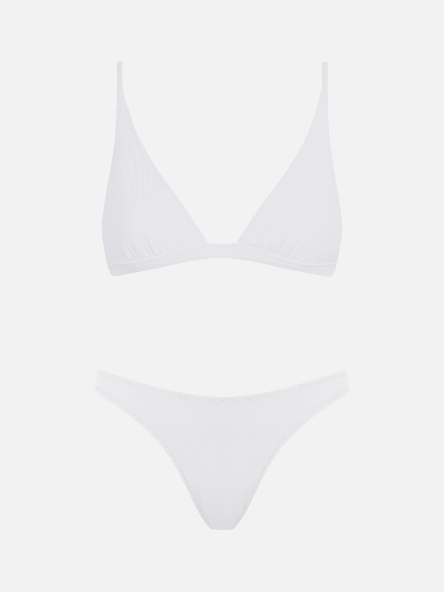 Weißer Triangel-Bikini für Damen