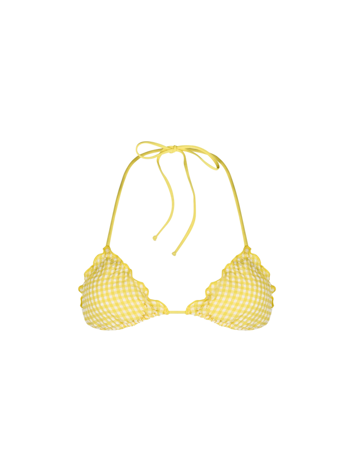 Klassisches Triangel-Strandoberteil aus Seersucker für Damen, Schütze