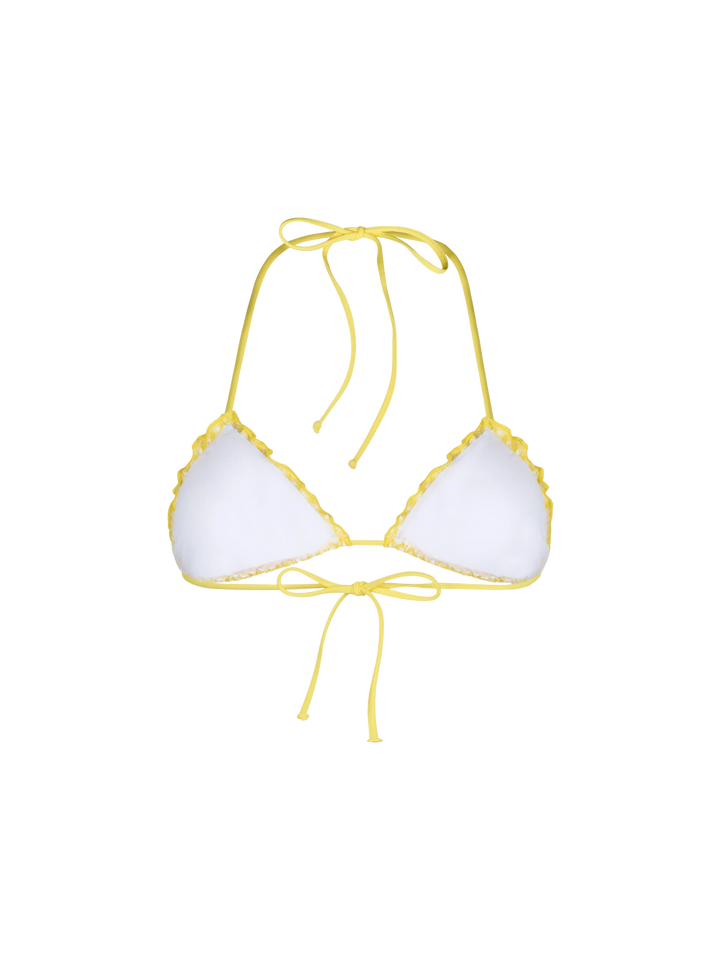Klassisches Triangel-Strandoberteil aus Seersucker für Damen, Schütze