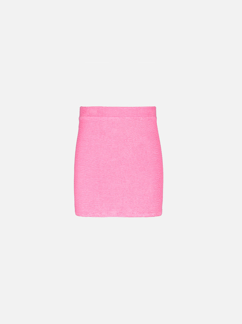 Girl crinkle pink skirt