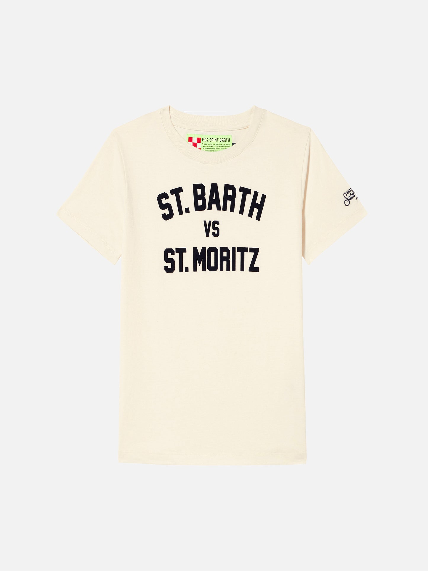 Boy t-shirt with St. Barth vs St. Moritz