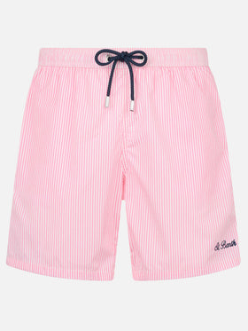 Herren-Badeshorts aus Seersucker mit Streifen Patmos
