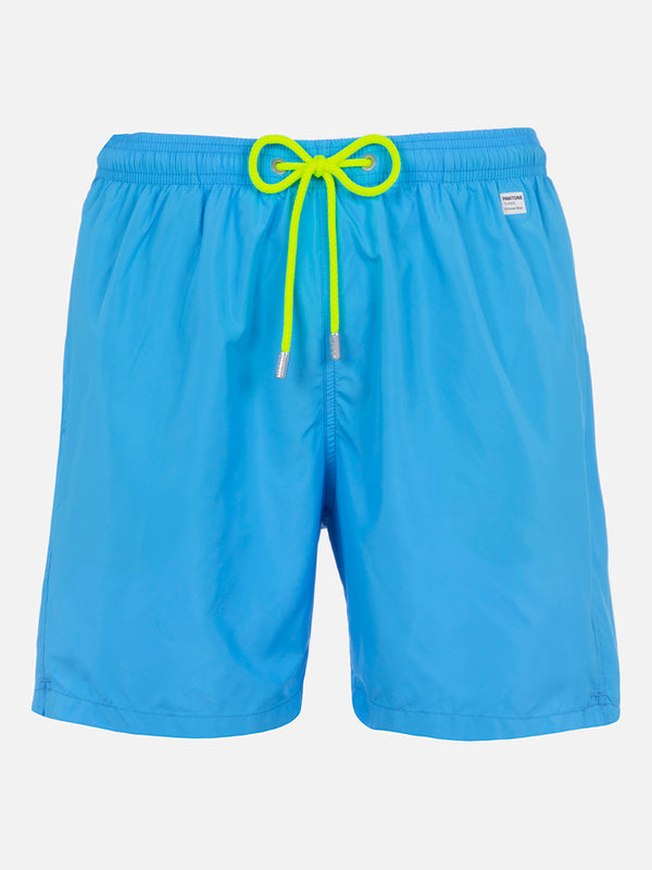 Man lightweight fabric aqua blue swim-shorts Lighting Pantone | PANTONE SPECIAL EDITION