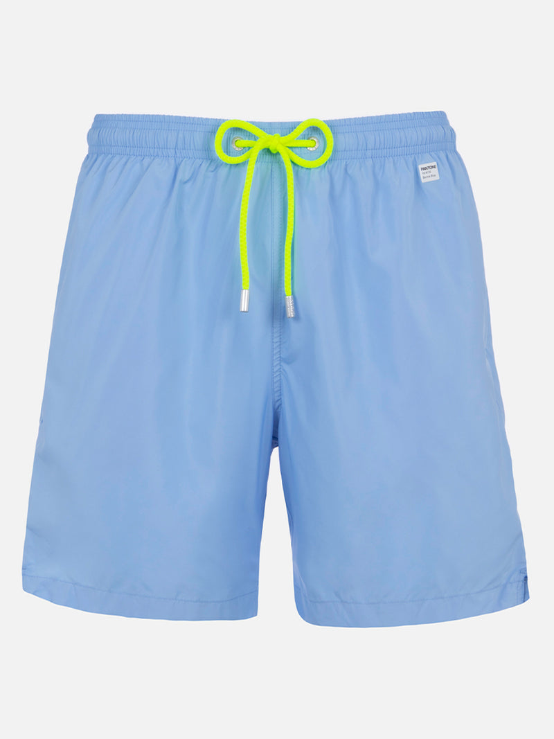 Herren-Badeshorts aus leichtem Stoff in Himmelblau Lighting Pantone | PANTONE-SONDERAUSGABE