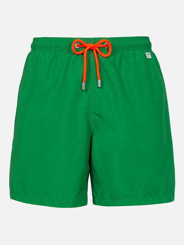 Man lightweight fabric grass green swim-shorts Lighting Pantone | PANTONE® SPECIAL EDITION