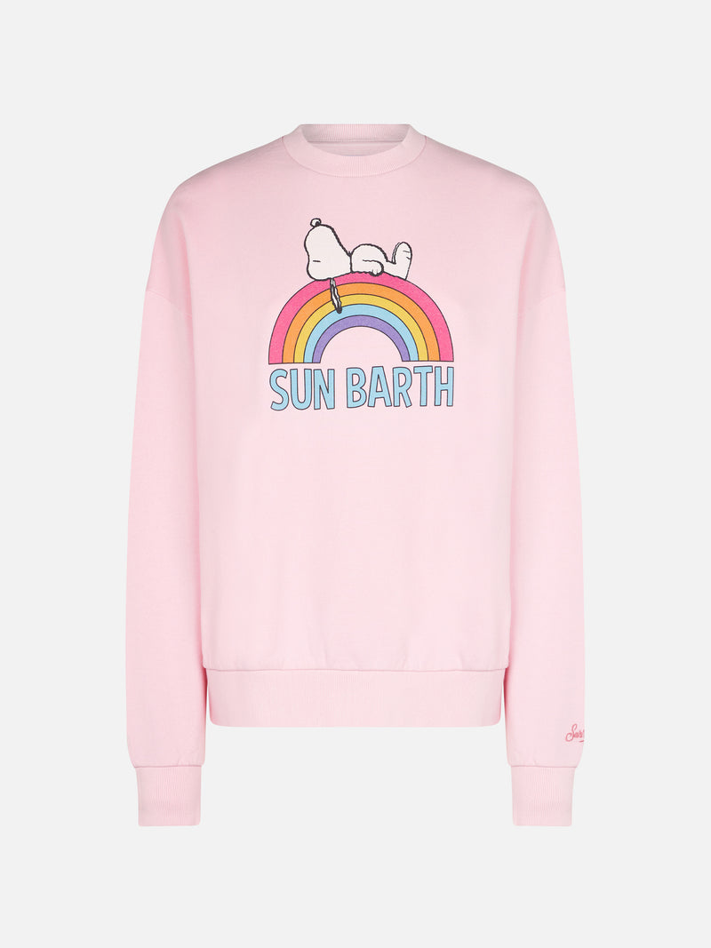 Woman pink sweatshirt with Snoopy print | Peanuts® Special Edition