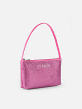 Borsa mini con strass fucsia