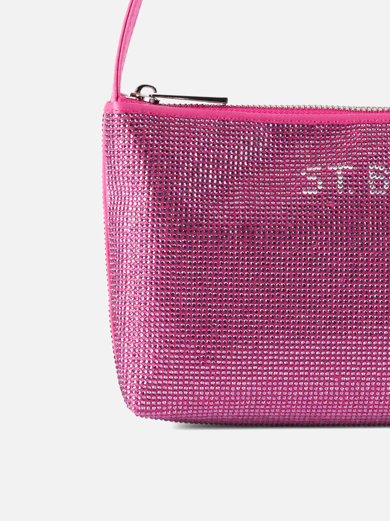 Borsa mini con strass fucsia