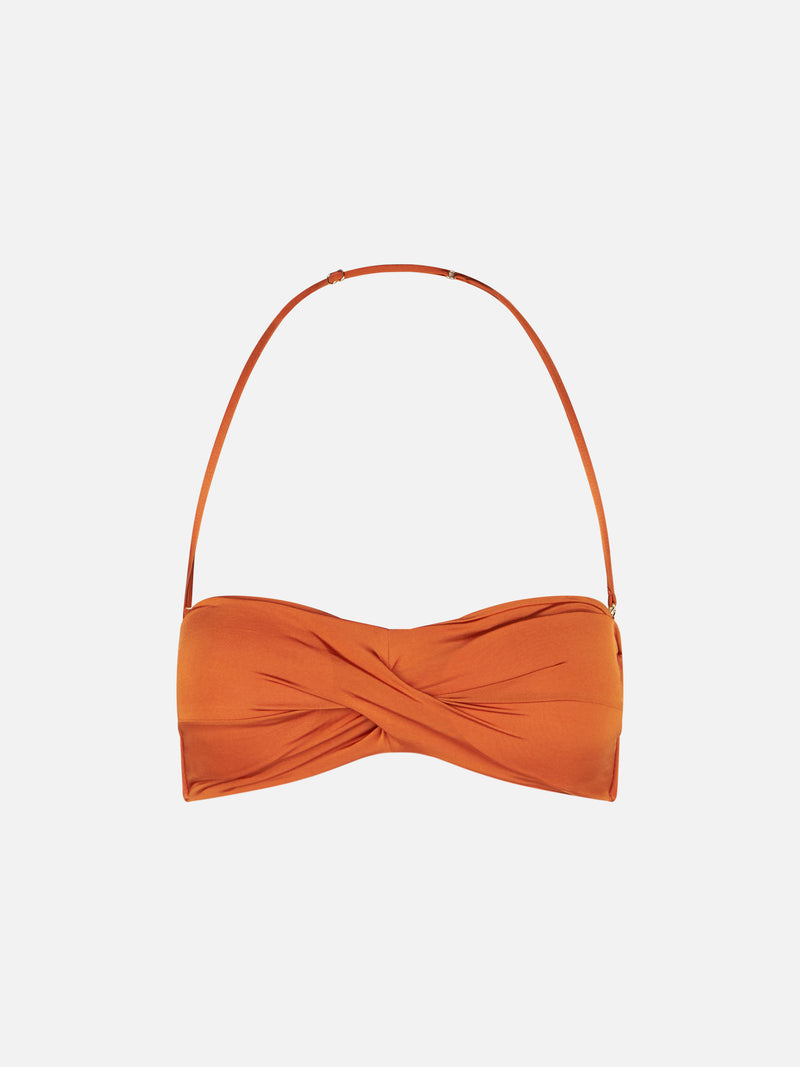 Orange bandeau top