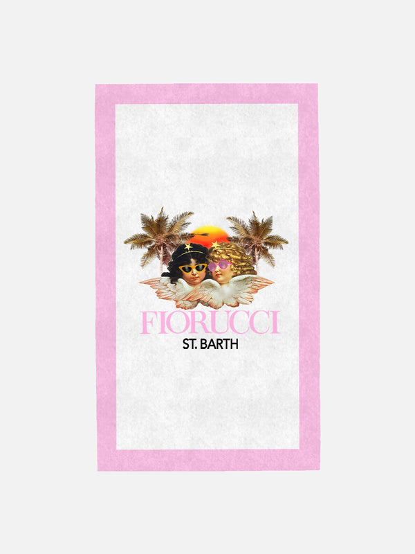 Soft terry beach towel with Fiorucci Angels print | FIORUCCI SPECIAL EDITION