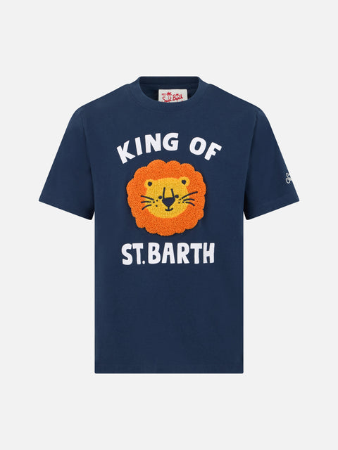 Boy cotton t-shirt with King of St. Barth terry patch - MC2 Saint Barth