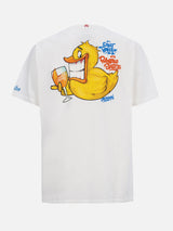 T-shirt da uomo in cotone con stampa piazzata fronte e retro Cryptopuppets Ducky Aperitif | EDIZIONE SPECIALE CRYPTOPUPPETS