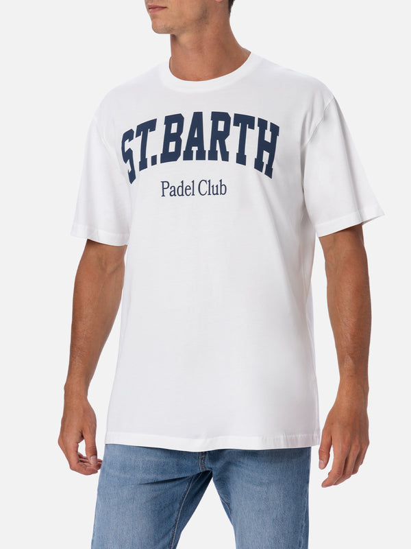 Baumwoll-T-Shirt für Herren mit platziertem St. Barth Padel Club-Aufdruck