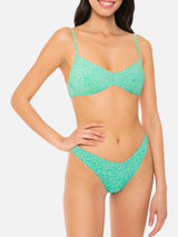 Damen-Bralette-Bikini mit Animal-Print