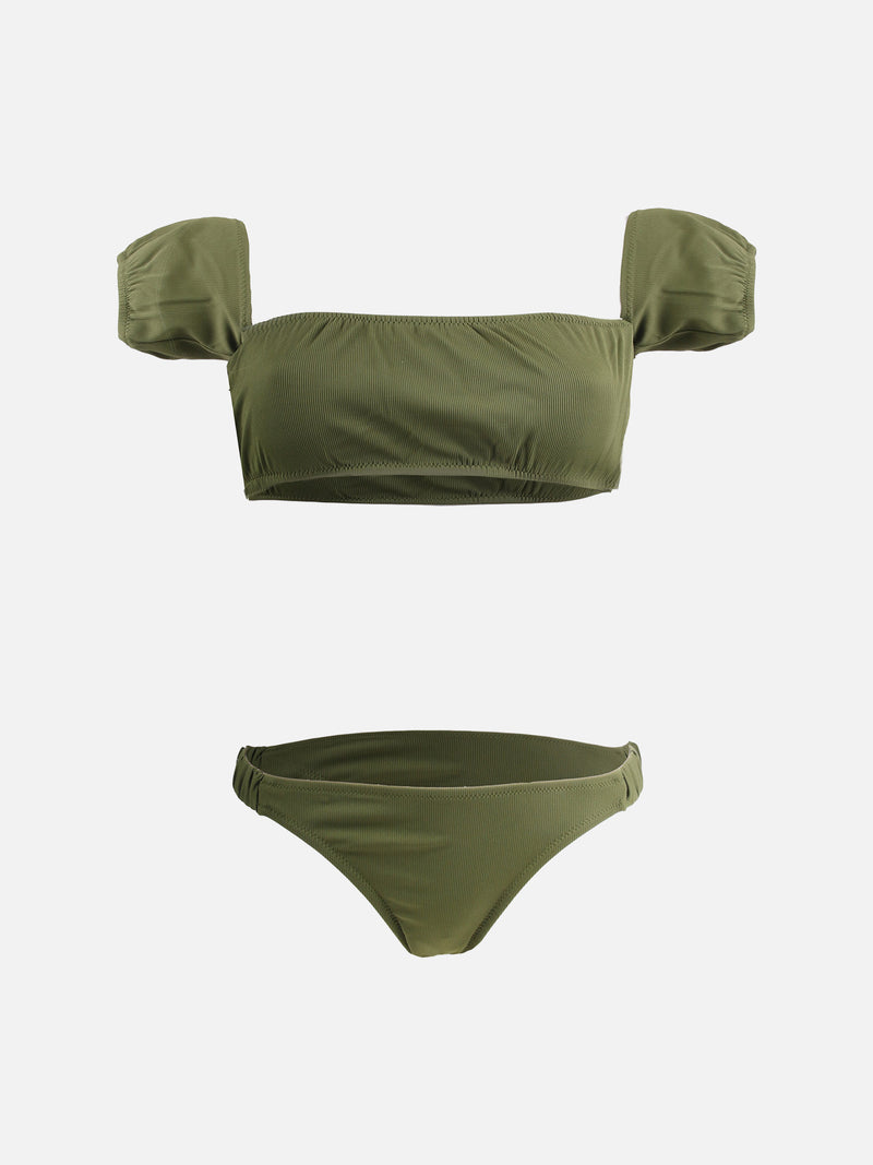 Bikini a fascia verde militare