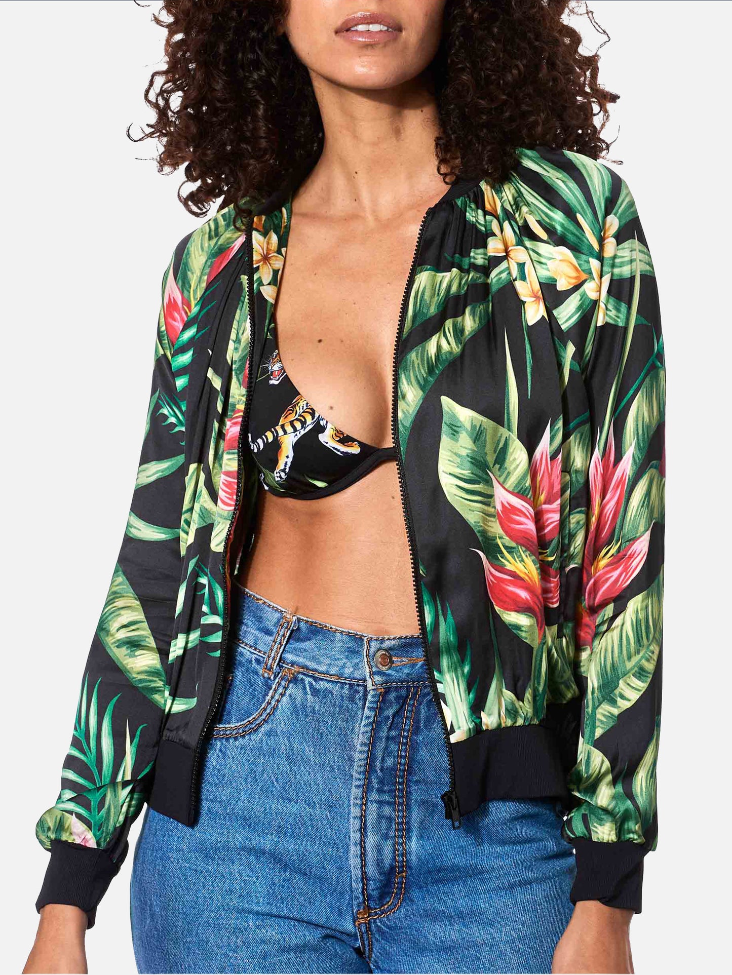 Tropical Print Bomber Jacket - MC2 Saint Barth