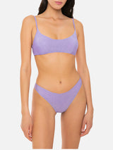 Lilac lurex bralette bikini