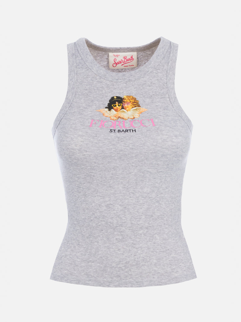 Woman rib-knit cotton tank top | FIORUCCI SPECIAL EDITION