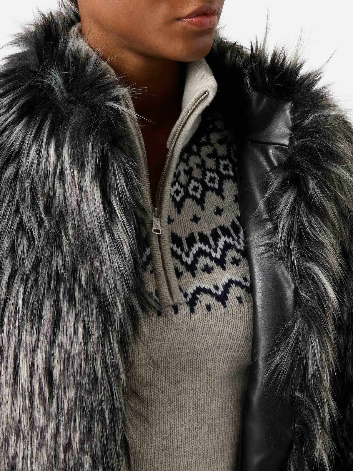 Chaqueta de pelo sintético Artika con efecto silver fox 